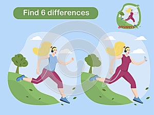 Entertaining children`s vector illustration mindfulness game